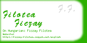 filotea ficzay business card